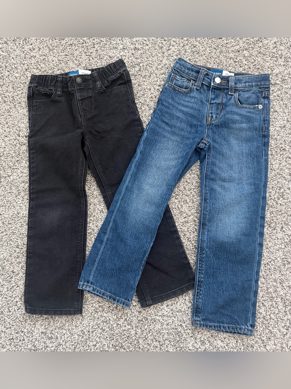 Old Navy Kids Black & Blue Straight Fit Denim Jeans Bundle